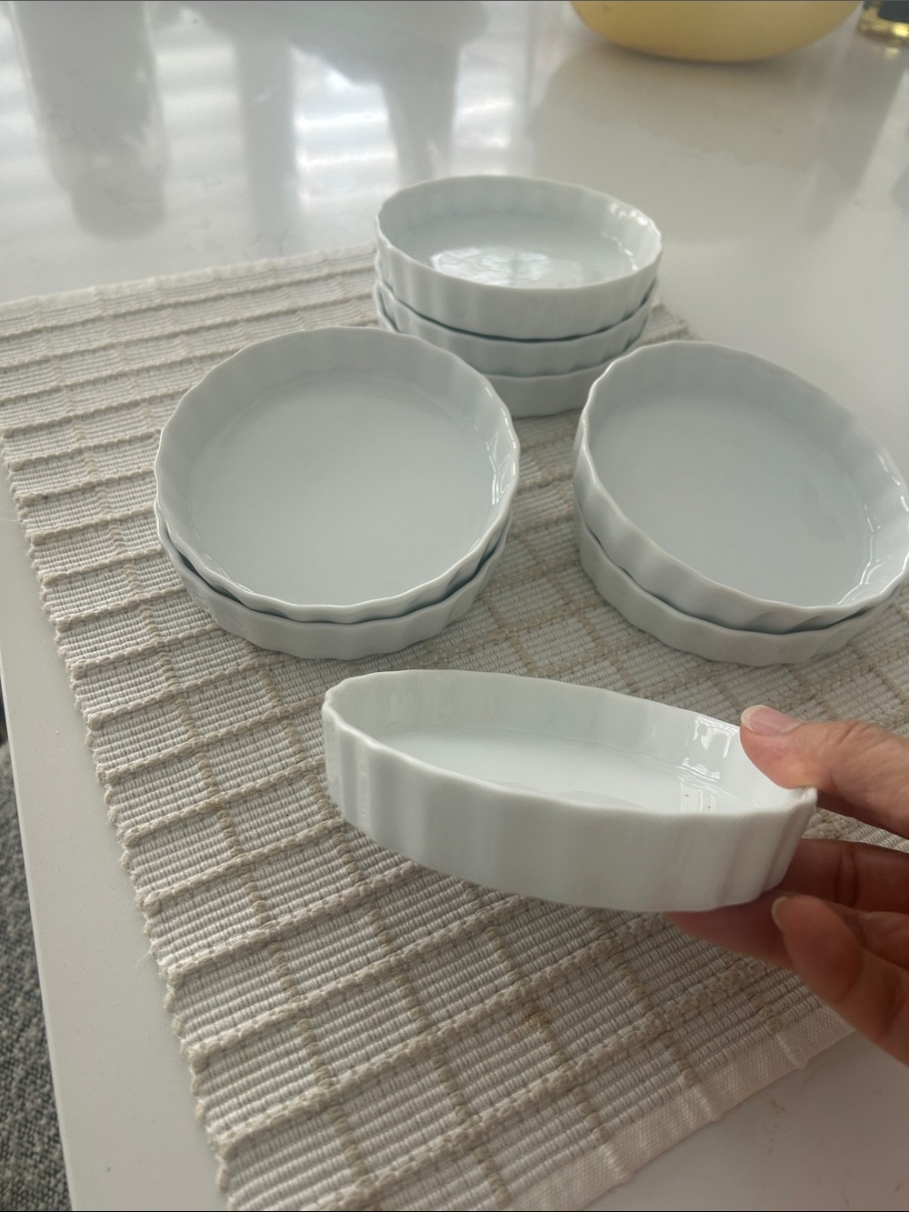 BIA Cordon Bleu White Porcelain Crème Brûlée Dishes - Set of 8